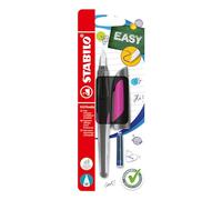 STABILO Ergonomic School Fountain Pen EASYbuddy - M Nib - Black/Magenta