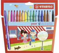 STABILO Felt Tip Pen power - Pack of 18 - Assorted colours