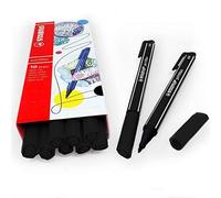 STABILO Fineliner - Pack of 10 - Black Fine Point, 0.8 mm