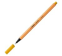 STABILO Pack of 3 Felt-Tip Pens with Fine Stitch 88, Curry Yellow