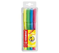 Classic Stabilo Pocket Pen Sized Flash Highlighters Assorted Colors Pack of 4