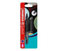 STABILO Ballpoint Pen Flow - Black - Pack of 1 with Blue Refill
