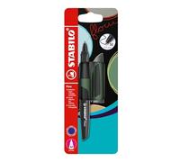 STABILO Ballpoint Pen Flow - Pack of 1 with Blue Refill - Forest