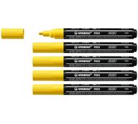 STABILO FREE - Acrylic Marker - ARTY - T300 Round Tip 2-3mm - Pack of 5 - Yellow