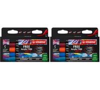 STABILO FREE - Acrylic Marker - ARTY - T300 Round Tip 2-3mm (Pack of 2)