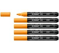 STABILO FREE - Acrylic Marker - ARTY - T300 Round Tip 2-3mm - Pack of 5 - Orange