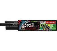 STABILO Free Acrylic Marker T100/T300/T800 Black Ink 1 of Each Size 3 Set