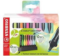STABILO GREEN BOSS 6070/08-5 Highlighter Assorted Medium Chisel 2 - 5 mm Refillable Pack of 8