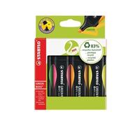 STABILO GREEN BOSS - Highlighter - Pack of 4 - Green, Pink, Orange, Yellow