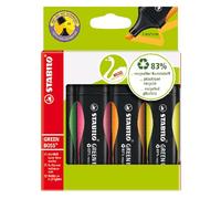 STABILO GREEN BOSS - Highlighter - Pack of 4 - Green, Pink, Orange, Yellow