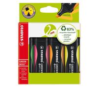 STABILO GREEN BOSS marker 4 pc(s) Chisel tip Green, Orange, Pink, Yellow