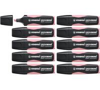 STABILO GREEN BOSS Pastel - Highlighter - Pack of 10 - Pink Blush