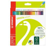 STABILO Green Colours Colouring Pencils Pack of 24 Mixed Colours