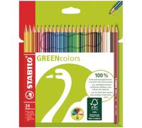 STABILO GREENcolors Colouring Pencil - Wallet of 24 - Assorted Colours - NEW