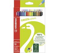 STABILO GREENcolors - FSC Certified Colouring Pencil - Pack of 18 - Assorted Colours