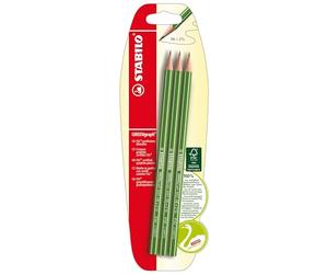 STABILO GREENgraph - FSC Certified Graphite Pencil | Pack of 3 - Degree HB