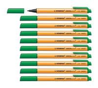 STABILO GREENpoint - Fibre-Tip Sign Pen - Pack of 10 - Green