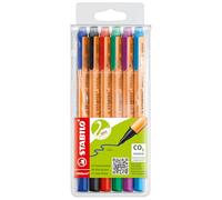 Eco-Friendly Fibre-Tip Sign Pen - STABILO GREENpoint - Pack of 6 - Assorted Colo