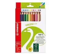 STABILO GREENtrio Thick - FSC Certified Colouring Pencil - Pack of 12 - Assorted Colours