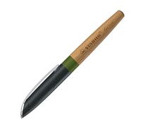STABILO Grow - Climate-Neutral Ballpoint Pen - Pack of 1 - Moss Green/Oak including Blue Ballpoint Refill