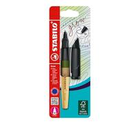 STABILO Grow - Climate-Neutral Ballpoint Pen - Pack of 1 - Moss Green/Oak Including Blue Ballpoint Refill