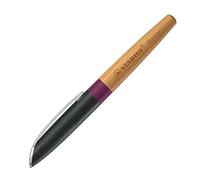 STABILO Grow - Climate-Neutral Fountain Pen - Pack of 1 - Plum Red/Cherry Wood including Blue Ink Cartridge