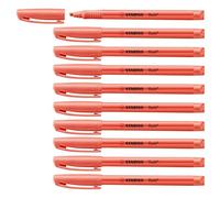 STABILO Highlighter flash - Pack of 10 - red