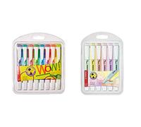 STABILO Highlighter Swing Cool Pastel Wallet of 6 Assorted Colours & Swing Cool Wallet of 8 Assorted Colours - Anti-Dry Out Technology, Non-Slip Matt Finish Grip Zone, Water-Based Ink