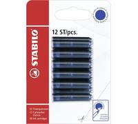 STABILO Ink Cartridge Refill - Pack of 12 - Blue