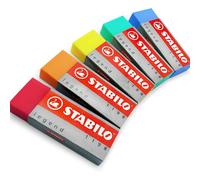 STABILO Legend Plastic Eraser - Pack of 5 - One of Each Colour