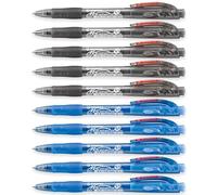 STABILO marathon - Retractable Ballpoint Pen - Fine 0.7mm Nib Pens - Pack of 10 (Black, Blue)