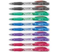 STABILO marathon - Retractable Ballpoint Pen - Fine 0.7mm Nib Pens - Pack of 10 (Mixed)