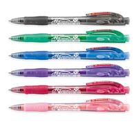 STABILO marathon - Retractable Ballpoint Pen - Fine 0.7mm Nib Pens - Pack of 6 (Mixed)