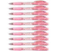 STABILO marathon - Retractable Ballpoint Pen - Fine 0.7mm Nib Pens (Pink, Pack of 10)