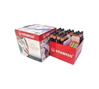STABILO MARKdry - Whiteboard and Flipchart Marker - Classpack of 30 - Black with 2 Sharpeners