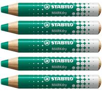 STABILO MARKdry - Whiteboard Flipchart Marker | Pack of 5 - Green