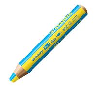 STABILO Multi-talented Pencil woody 3-in-1 duo - Single Pencil - Yellow/Cyan Green
