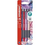 STABILO NatureCOLORS Wildflower 6034/4-1 Retractable Ballpoint Pen Assorted Medium Ballpoint Refillable Pack of 4