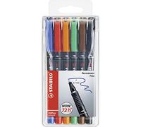 STABILO OHP Pen OHP Pen Permanent - Fine - Wallet of 6 - Assorted Colours