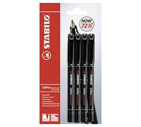 OHP Pen - STABILO OHPen Permanent - Fine - 4 pcs - Black