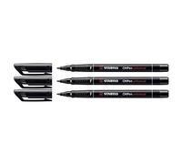 Stabilo OHPen Permanent Universal Marker Pen - Fine (F) Line/Width 0.7mm - All 4 Colour (Black-Blue-Green-Red)
