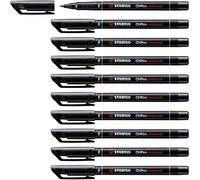 STABILO OHPen universal - Pen for Overhead Projection - Permanent Fine (F) - Pack of 10 - Black