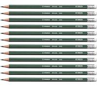 STABILO Othello - Graphite Pencil with Eraser | Pack of 12 - Degree HB