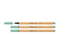 STABILO Pack of 3 Felt-Tip Pens Fine Point 88 - 0.4 mm Opal Green