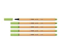 STABILO Set of 3 Felt-Tip Pens with Fine Point Tips 88-0.4 mm Pistachio Green