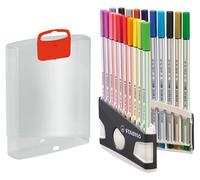 STABILO Pen 68 Fibre Tip Brush Pen - ARTY - ColorParade - Assorted - Pack of 20
