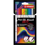 Stabilo : Pen 68 : Brush Pen : Arty Wallet Set of 12