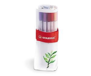 STABILO Pen 68 Brush - Premium Marker with Brush Tip - Rollerset with 18 Assorted Colours