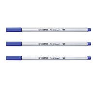 STABILO Pen 68 Brush Tip Pens Ultramarine Blue (Pack of 3)aa