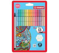 STABILO Pen 68 Drawing Pen Pack of 15 Pastel Pens Medium Tip - Pastellove Edition